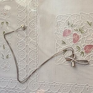 NWOT Sterling Silver Cubic Zirconia Cross Necklace